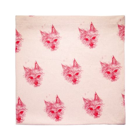The Alfie Collection organic cotton cushion in red.