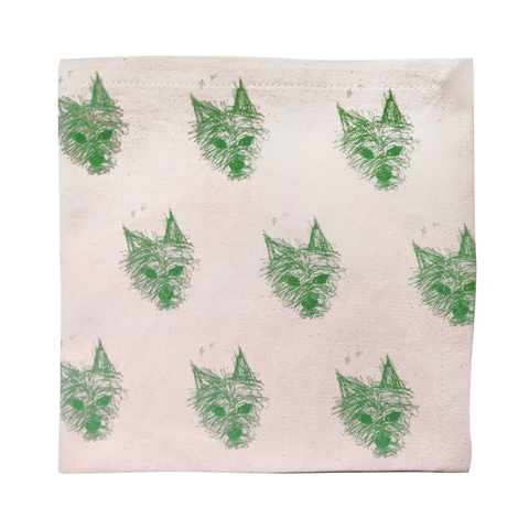 The Alfie Collection organic cotton cushion in green.