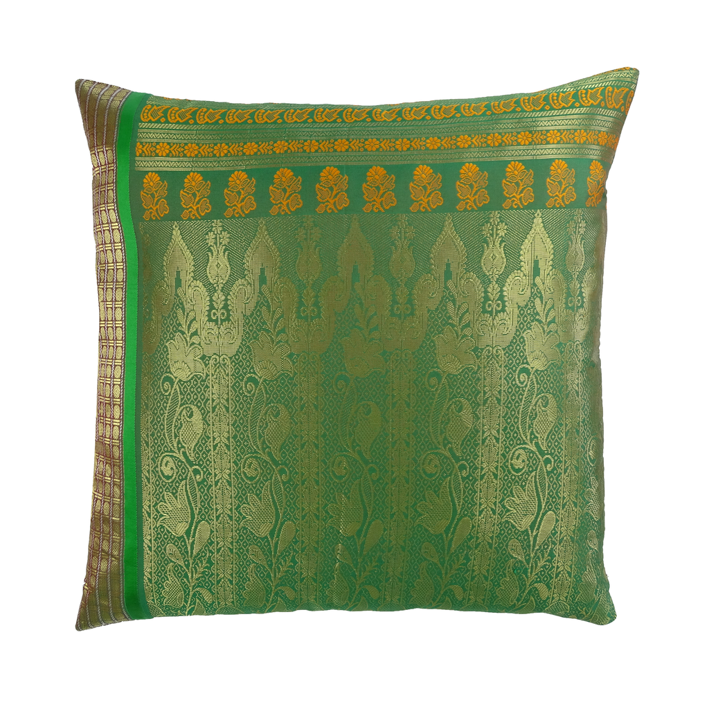 The Ruby Collection Cushion - Peacock Green