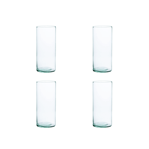 TALL TUMBLER MADE FROM 100% RECYCLED GLASS PACK OF 4