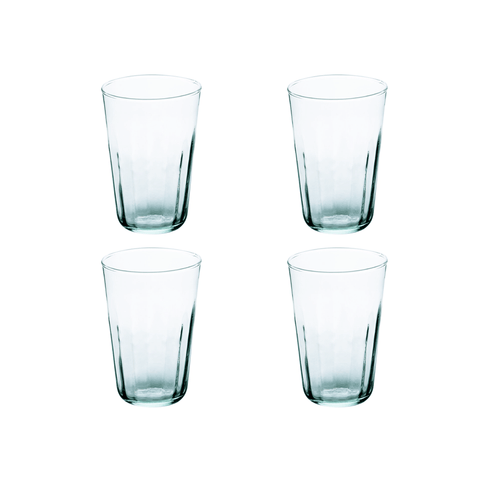 WIDE TUMBLER MADE FROM 100% RECYCLED GLASS PACK OF 4