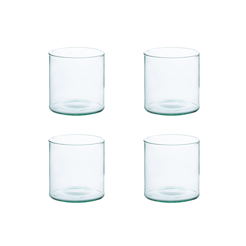 TALL TUMBLER MADE FROM 100% RECYCLED GLASS PACK OF 4