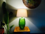 GREEN RECYCLED GLASS LAMP