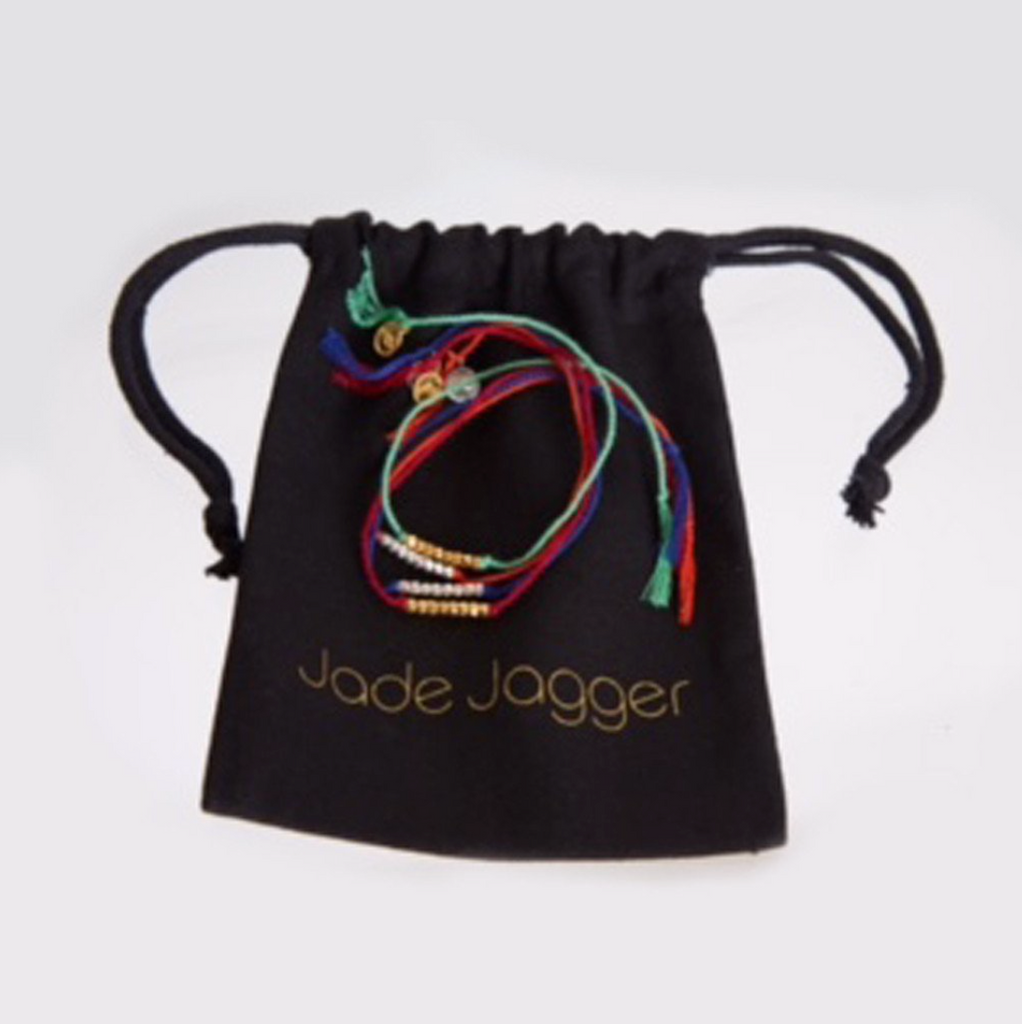 Jade Jagger Friendship Bracelet - Orange with Silver Beads