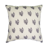 The Alfie Collection organic cotton cushion in black.