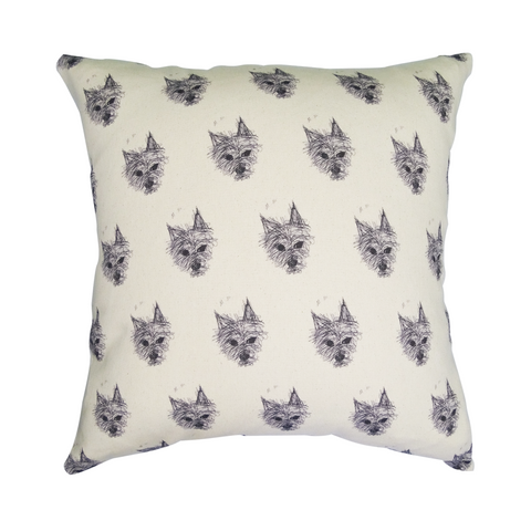 The Alfie Collection organic cotton cushion in pink.