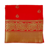 Red Handmade Upcyled Silk Sari Napkin
