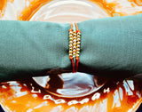 Jade Jagger Friendship Bracelet - Blue with gold beads