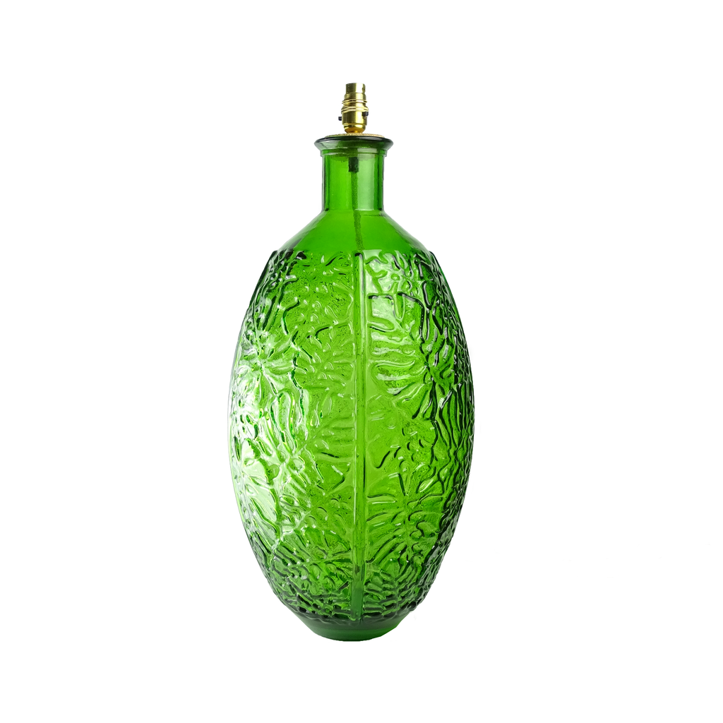 GREEN RECYCLED GLASS LAMP